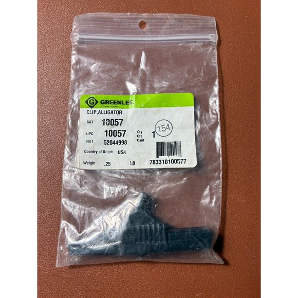GREENLEE 10057 Alligator Clip for Electrical Leads Black Made in USA - Picture 1 of 5